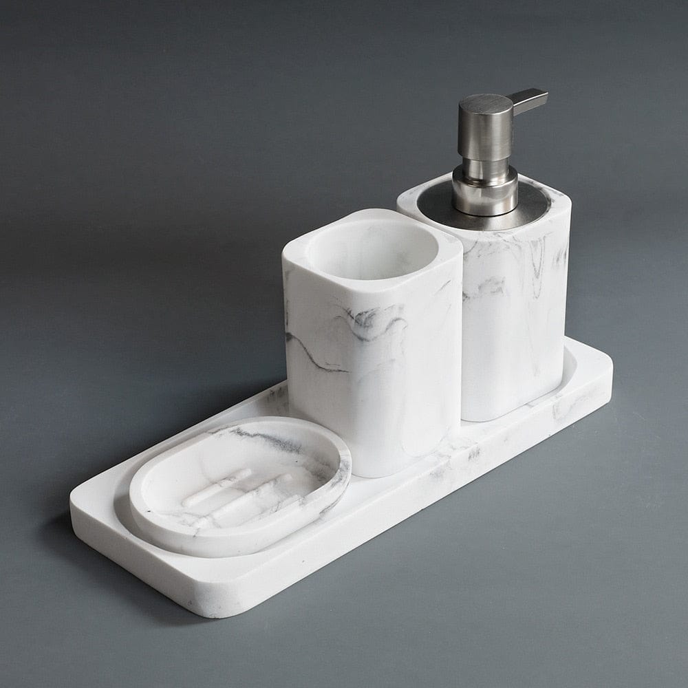 Bathroom Accessories Set marble Soap Dispenser