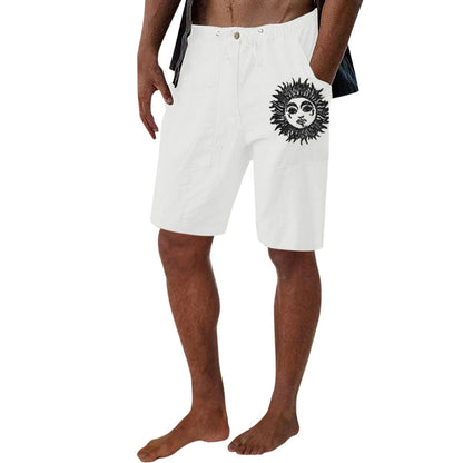 Men Sun Print Shorts