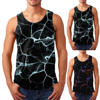 Mens Lightning Print Tank Top