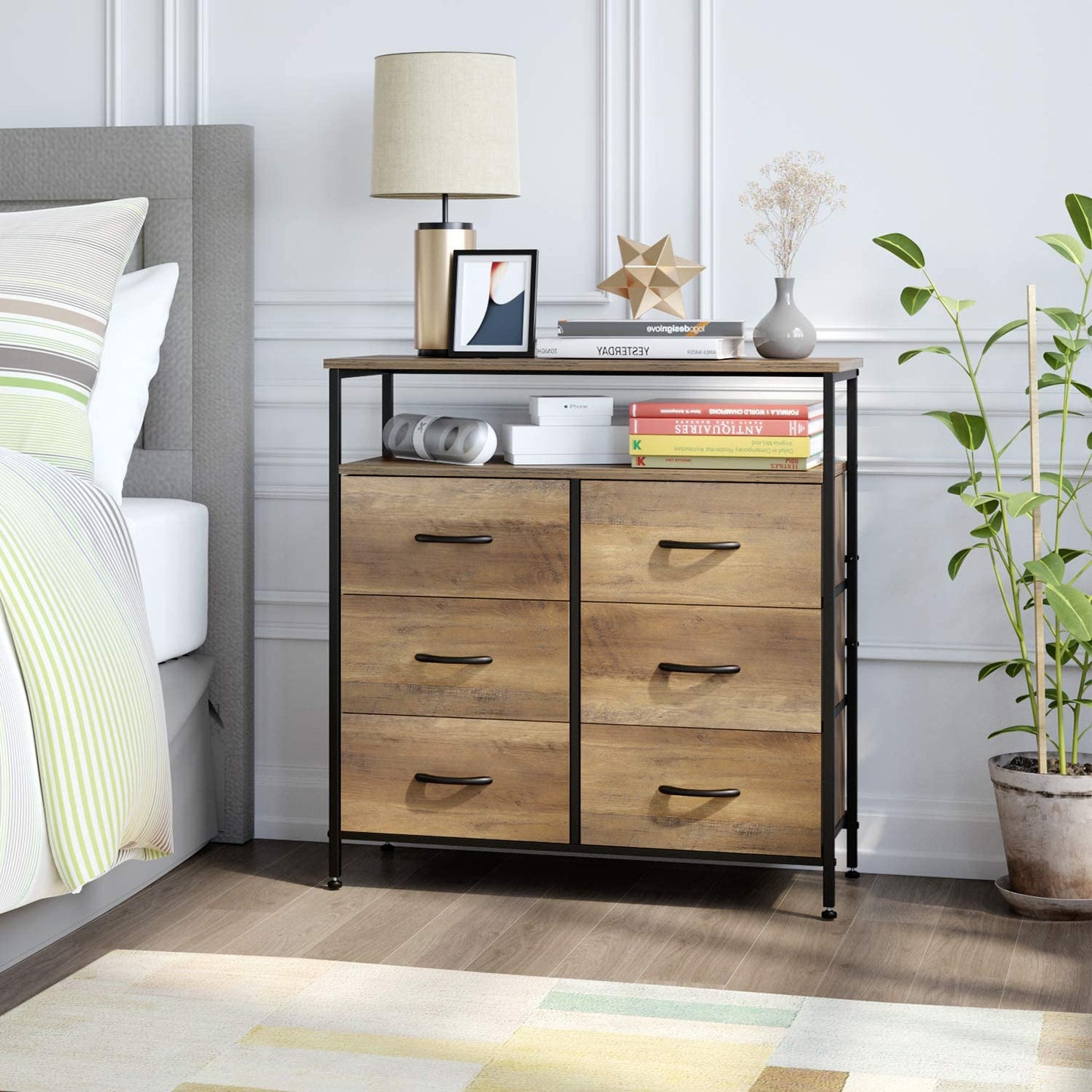 Storage Cabinet Chest with 6 Drawers