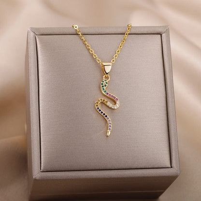 Snake Pendant Necklace For Women