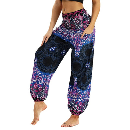 Women Boho Yoga Pants