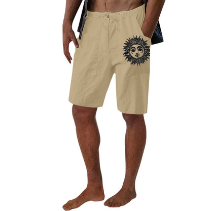 Men Sun Print Shorts