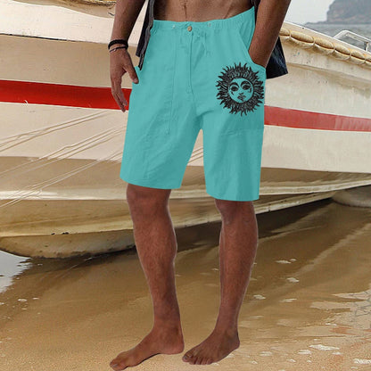 Men Sun Print Shorts