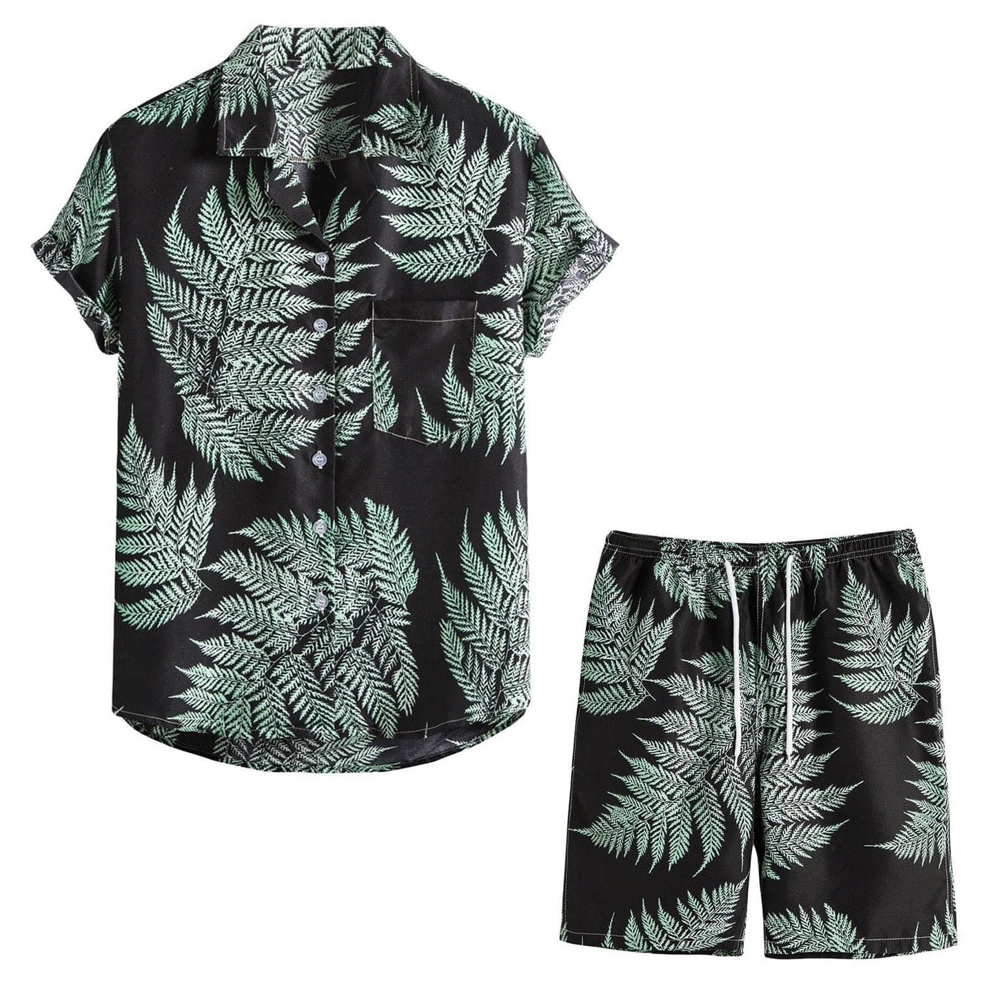 Men's Summer Short Sleeve Shirt + Shorts