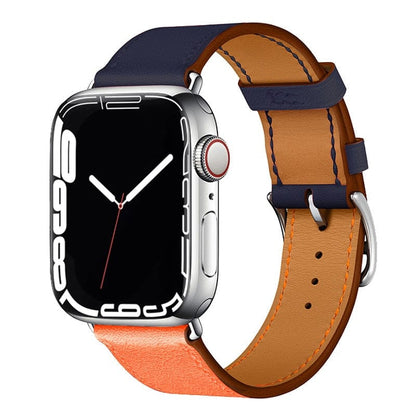 Solid Color Leather loop Bracelet for Apple Watch