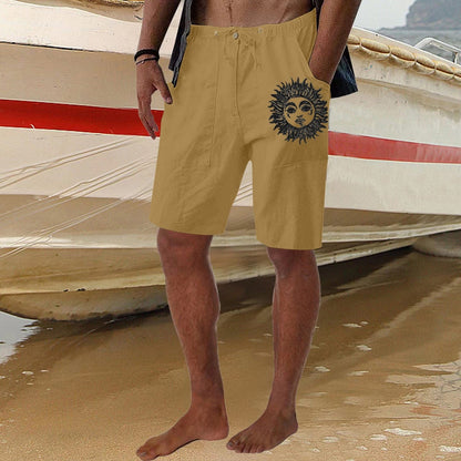 Men Sun Print Shorts