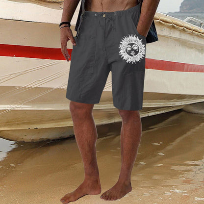 Men Sun Print Shorts