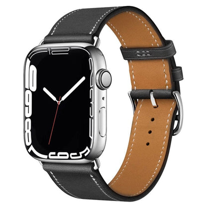 Solid Color Leather loop Bracelet for Apple Watch