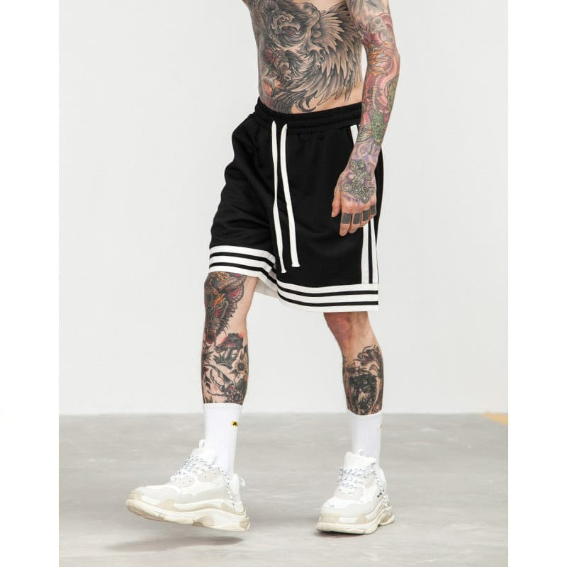 Men's Striped Basketball Shorts