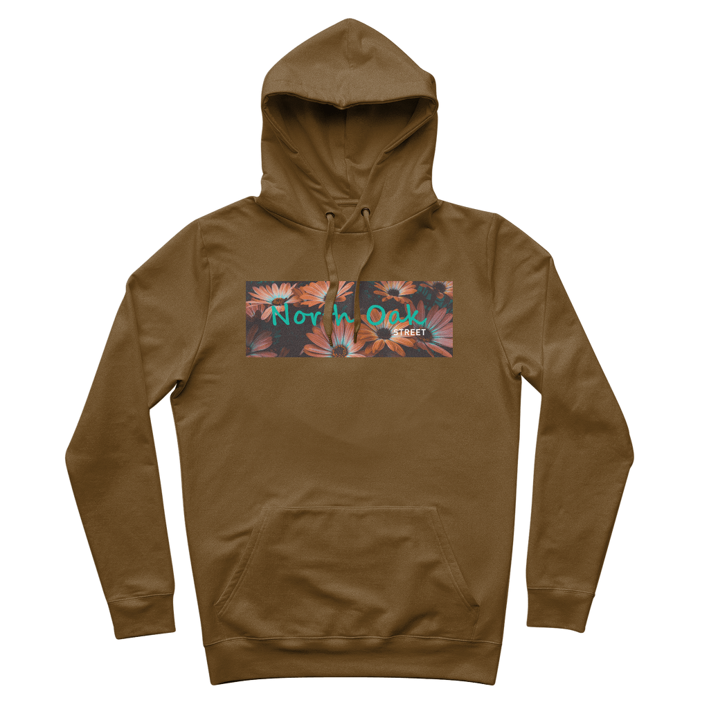 Boxed Logo Flower Hoodie