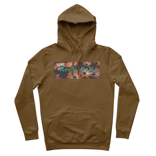 Boxed Logo Flower Hoodie