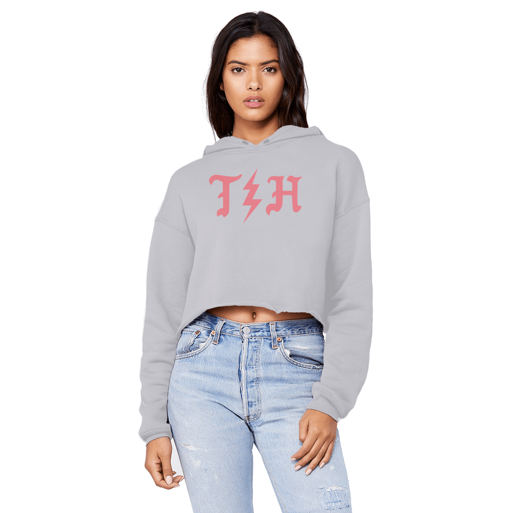 Cropped Raw Edge Hoodie