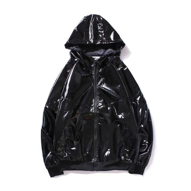 Men’s Hooded Patchwork Windbreaker Jacket