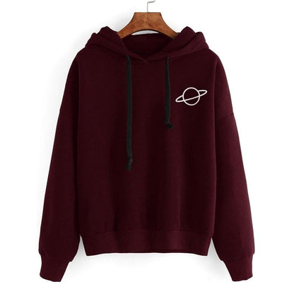 Burgundy Drop Shoulder Hoodie