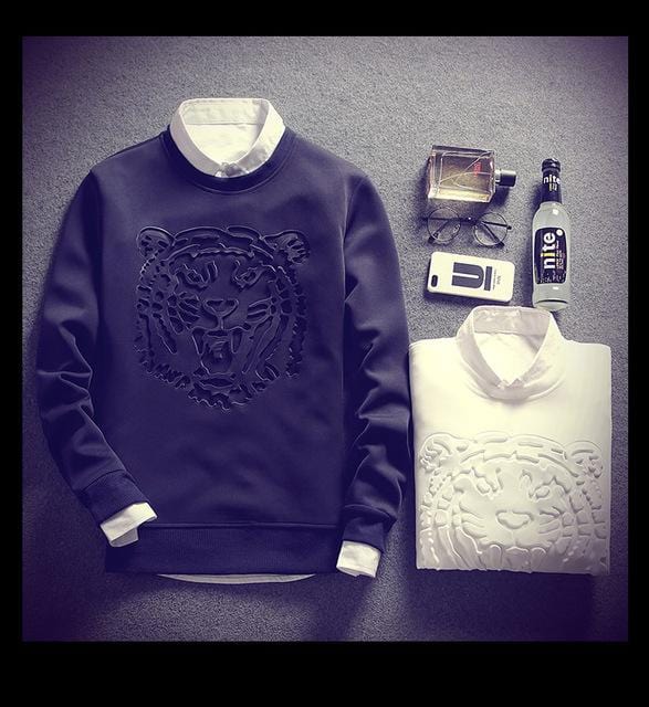 Mens Tiger Print Sweater