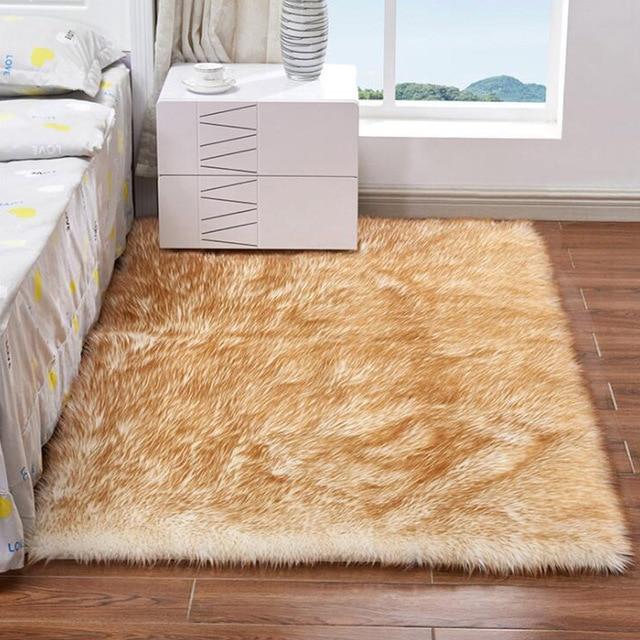 Luxury Faux Fur Rug For Bedroom