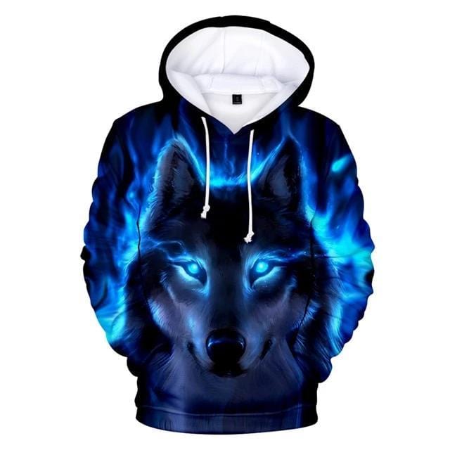 3D Wolf Hoodie