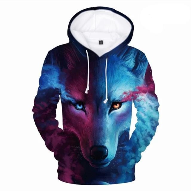 3D Wolf Hoodie