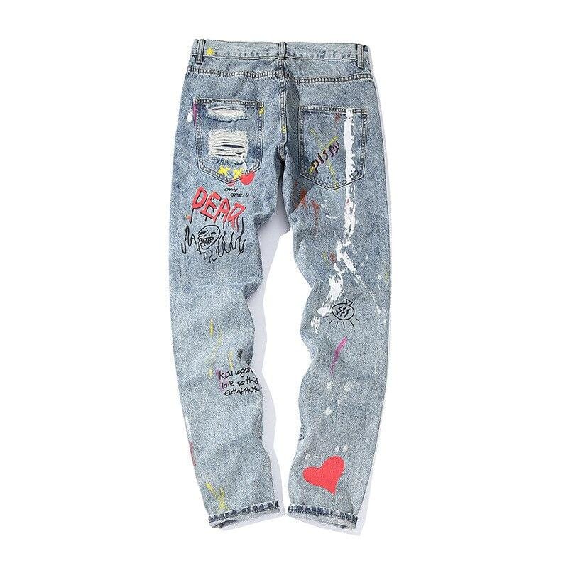 Graffiti Denim Jeans