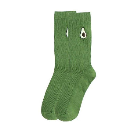 Funny Fruit Embroidery Ankle Cotton Socks