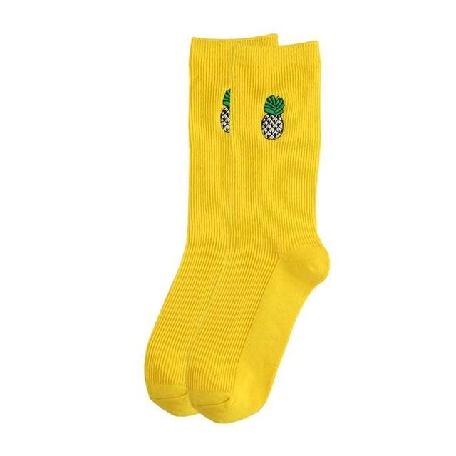 Funny Fruit Embroidery Ankle Cotton Socks