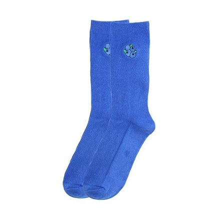 Funny Fruit Embroidery Ankle Cotton Socks