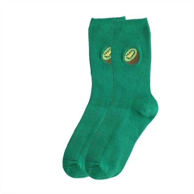 Funny Fruit Embroidery Ankle Cotton Socks