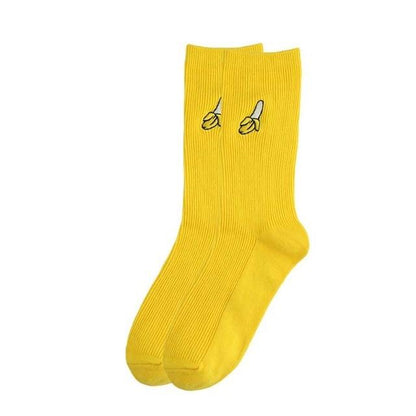 Funny Fruit Embroidery Ankle Cotton Socks