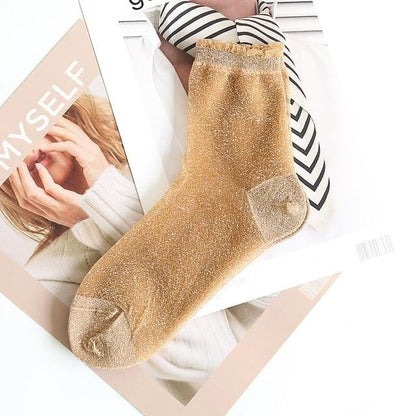 Women Fashion Shiny Ankles Socks