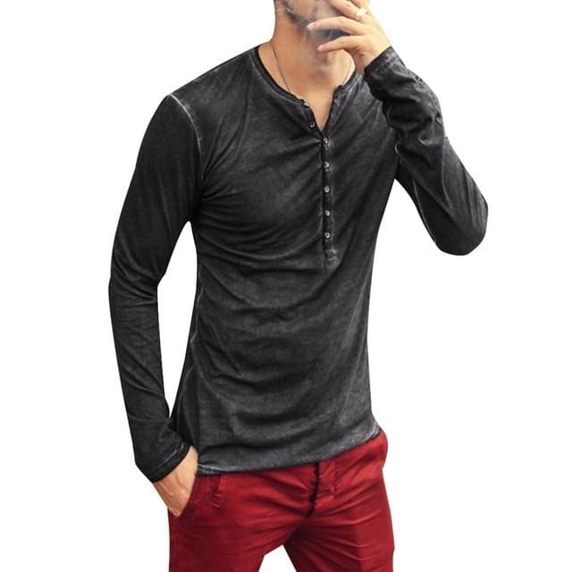 Stylish Slim Buttons T-shirt