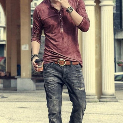 Stylish Slim Buttons T-shirt