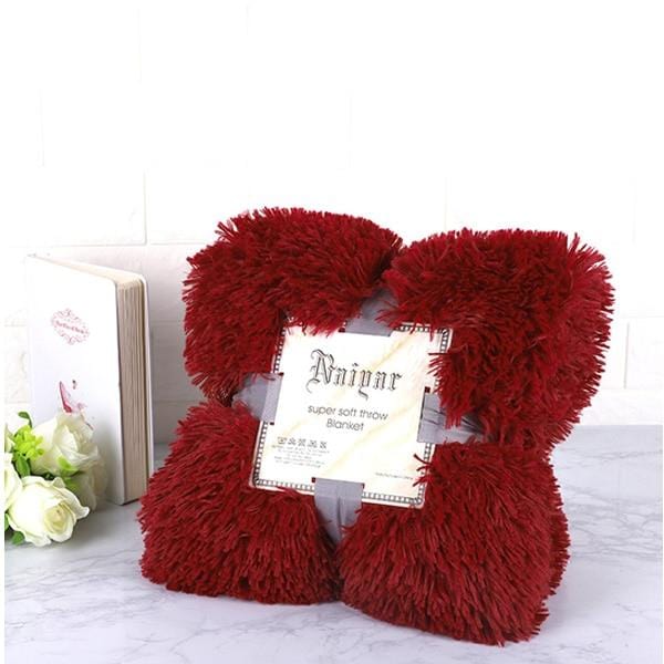 Super Soft Fuzzy Fur Faux Elegant Cozy Throw Blanket