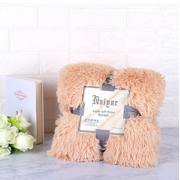 Super Soft Fuzzy Fur Faux Elegant Cozy Throw Blanket