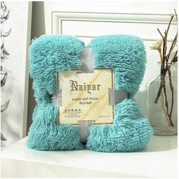 Super Soft Fuzzy Fur Faux Elegant Cozy Throw Blanket