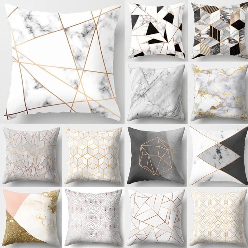 Marble Geometric Sofa Cushion Cover Pillowcase