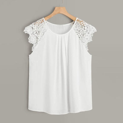 Fashion Plus Size Floral Lace Blouse