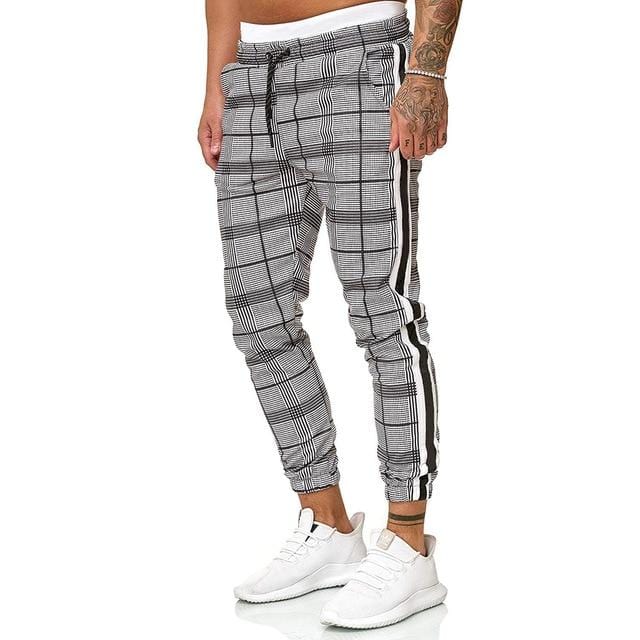 Casual Plaid Ankle-Length Pants