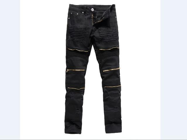 Men's Distressed Denim Ripped Jeans