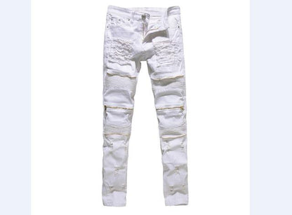 Men's Distressed Denim Ripped Jeans