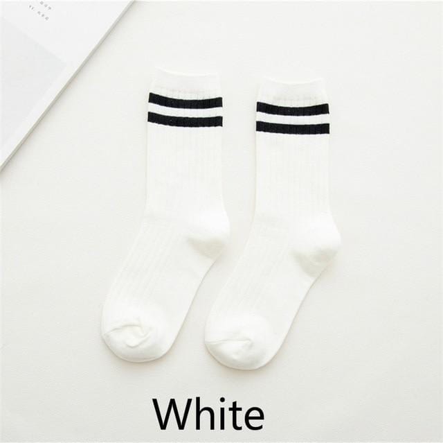 RETRO Striped Crew SockS