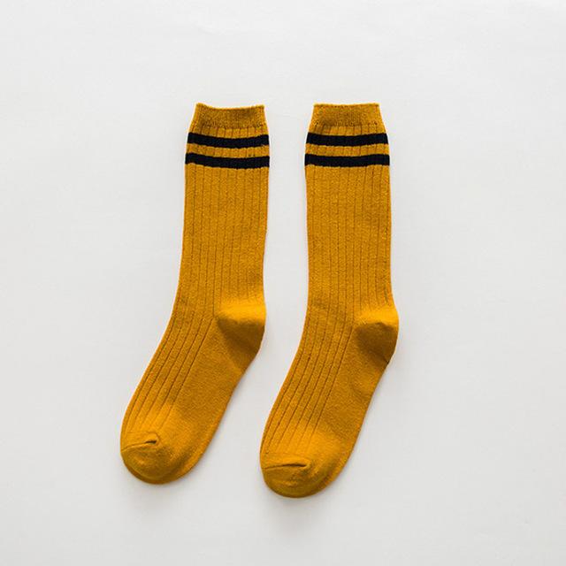 RETRO Striped Crew SockS