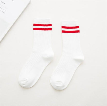 RETRO Striped Crew SockS