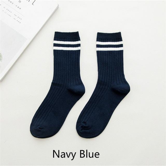 RETRO Striped Crew SockS