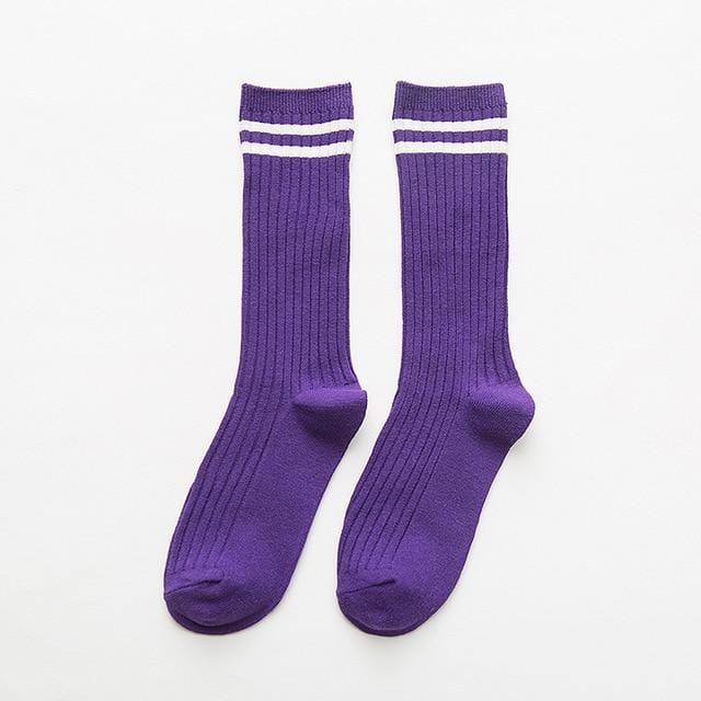 RETRO Striped Crew SockS