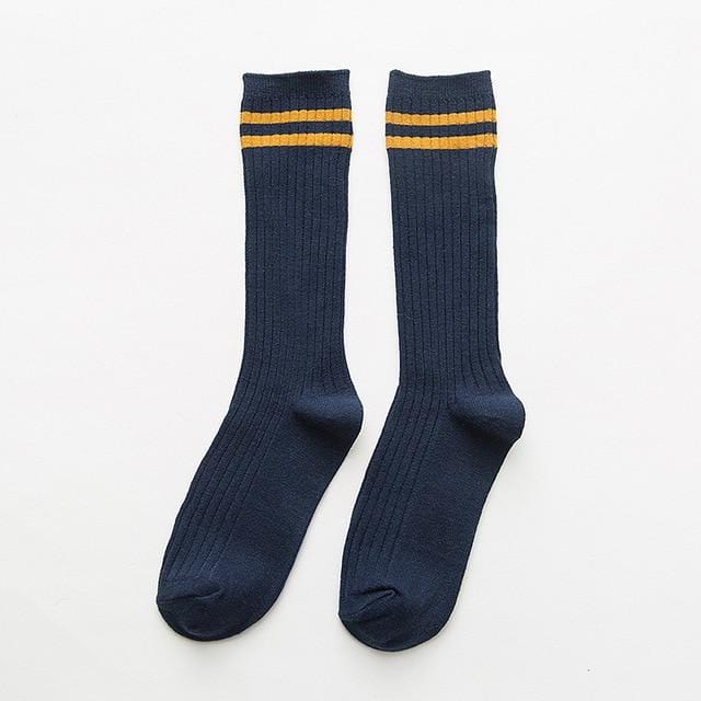 RETRO Striped Crew SockS