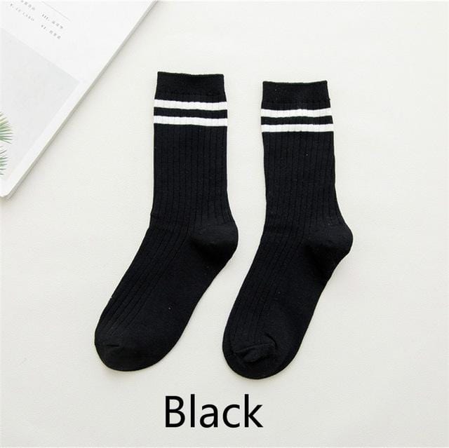 RETRO Striped Crew SockS