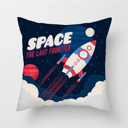 Spacecraft Cushion Cover Astronaut Rocket Pillow Cases