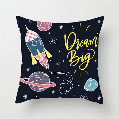 Spacecraft Cushion Cover Astronaut Rocket Pillow Cases