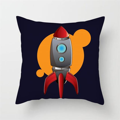 Spacecraft Cushion Cover Astronaut Rocket Pillow Cases